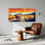 «Run Longhorn vache on Wavy Sunset Road», art mural-1654593949