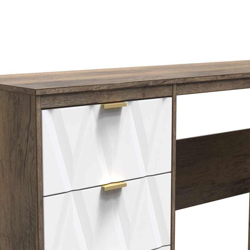 Besmir Dressing Table, White Matt/Vintage Oak