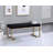 Boice Black Fabric & Champagne Finish Bench