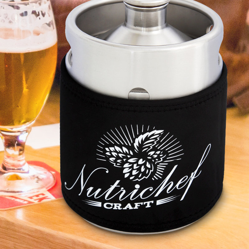 NutriChef Black Outdoor Single Tap Mini Keg with