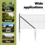 Welded Wire Fence With 7 Spike Posts Grey Steel-1864783727
