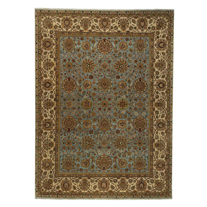 Wool Oriental Area Rug in Ivory