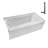 Streamline 66 in. x 32 in. Acrylic Left-Hand Drain Alcove Bathtub in Glossy White With External Drain-101699196