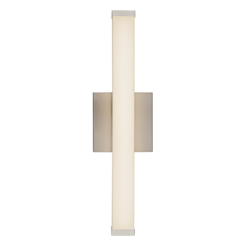 Geri 18-in Black dimmable LED Wall Sconce, Nickel, 18-in