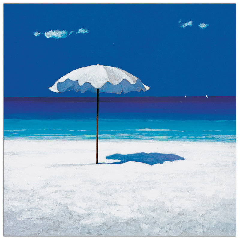 Ombrellone Nel Blu by Mondelli - Square Print on Wood