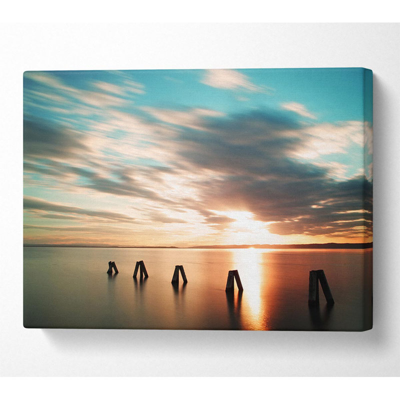 Soft Exposed Beach Framed Print, Wrapped Canvas, 66cm H x 106.6cm W x 4.4cm D