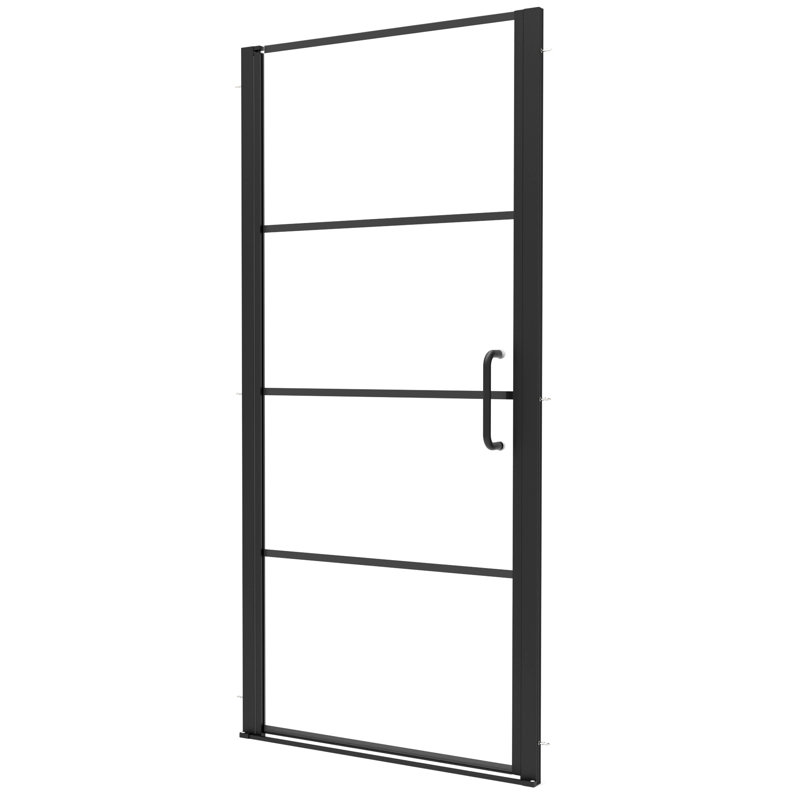 Porte de douche battante sans cadre 34 "- l 36" x H 72 ", 34"-36" W