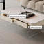 Table basse rectangulaire en bois blanc brillant et bois manufacturé-60776907-60776903