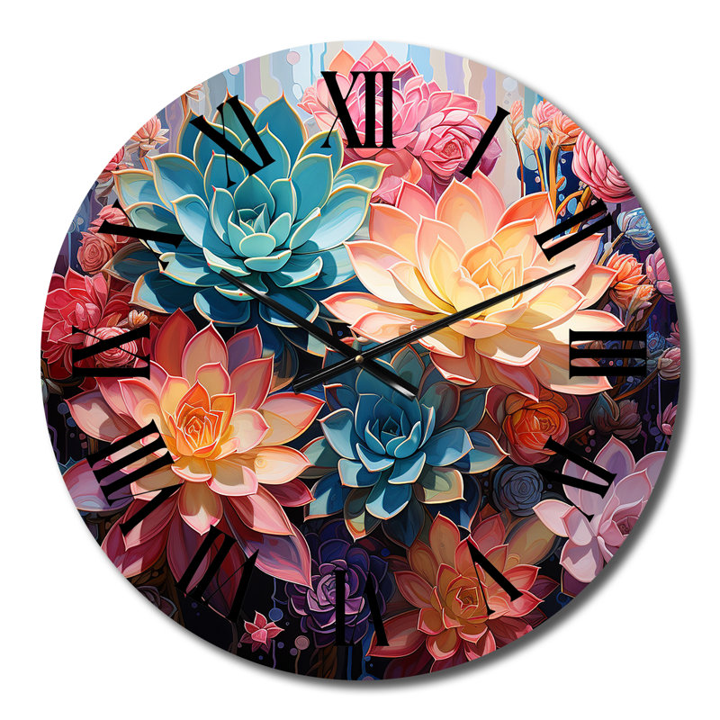 Cynan - Horloge murale florale, Moyenne