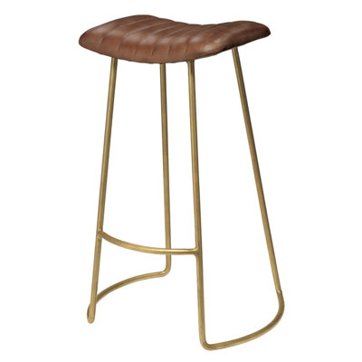 Marianna Upholstered Counter Stool with Metal Frame