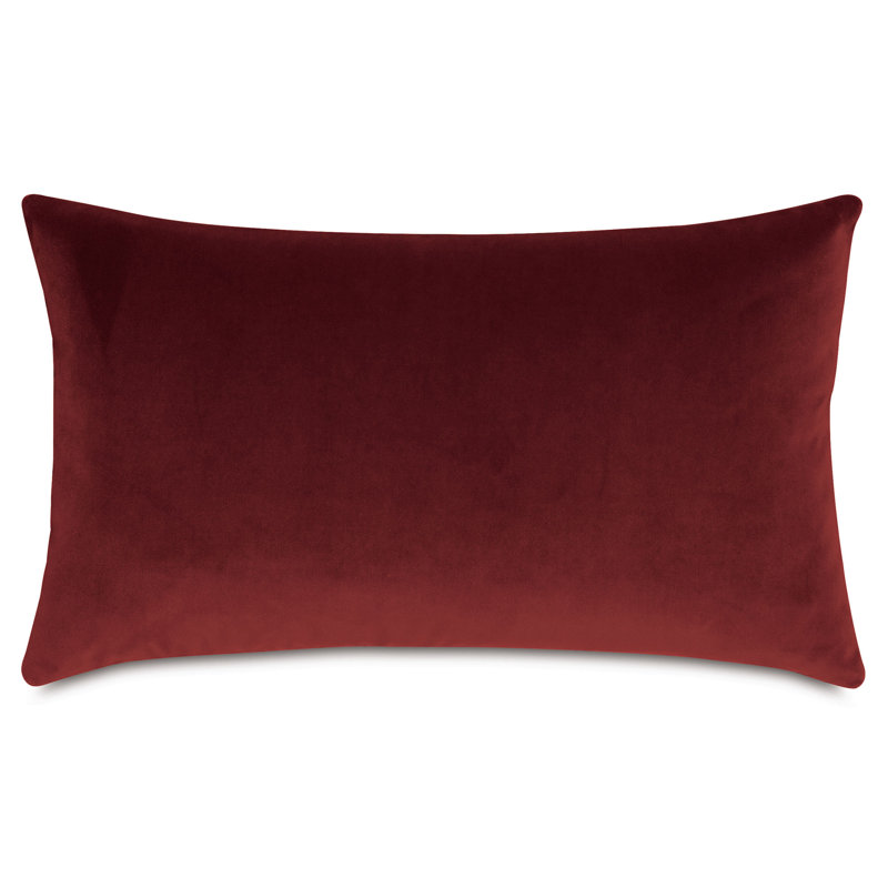 Brahms Velvet Pillow Cover & Insert, Merlot, Rectangle 13"H x 22"W
