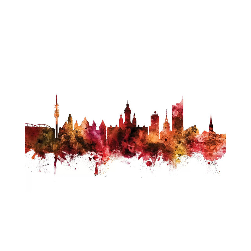 Leipzig, Germany Skyline by Michael Tompsett - Wrapped Canvas Gallery-Wrapped Canvas Giclée