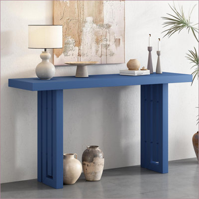 Table basse en placage de chêne de style U pour salon / vestibule, plateau spacieux durable, facile à assembler et amp; Conception polyvalente