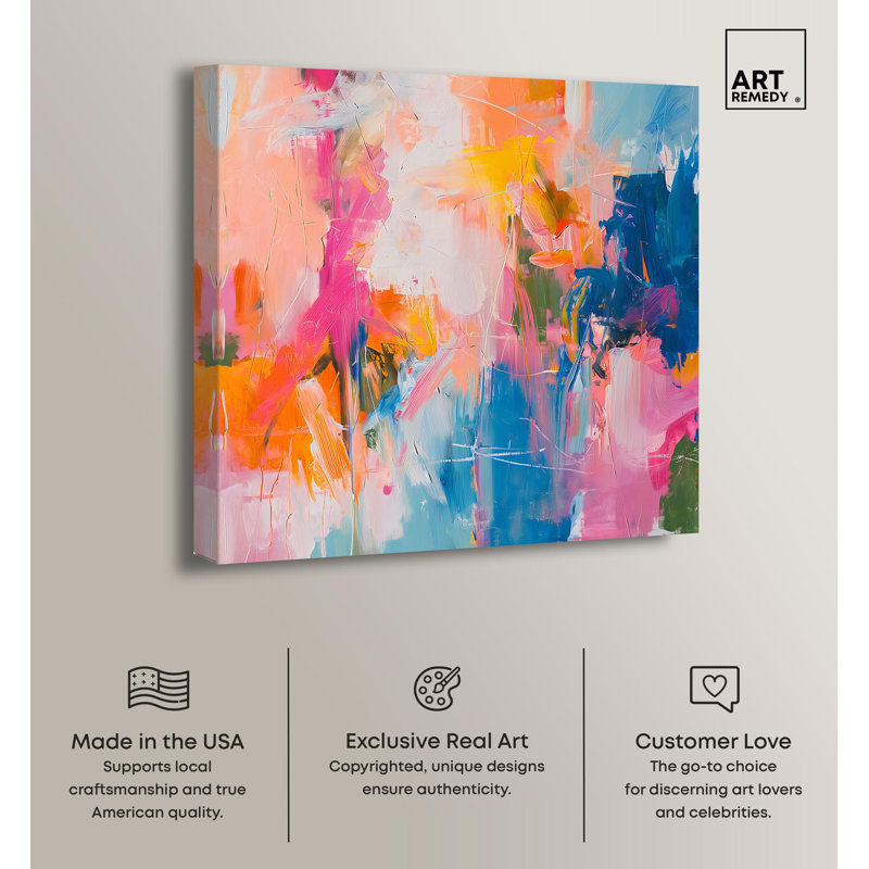 20" x 20" Modern Abstract Wrapped Canvas Art