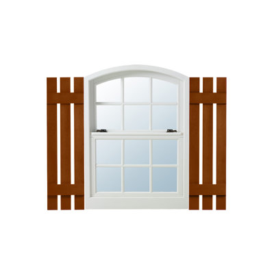 Three Board and Batten Open Vinyl Shutters Pair