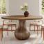 Ensemble de salle à manger 5 pièces en bois massif avec 4 chaises rembourrées-1079492090-1079954195