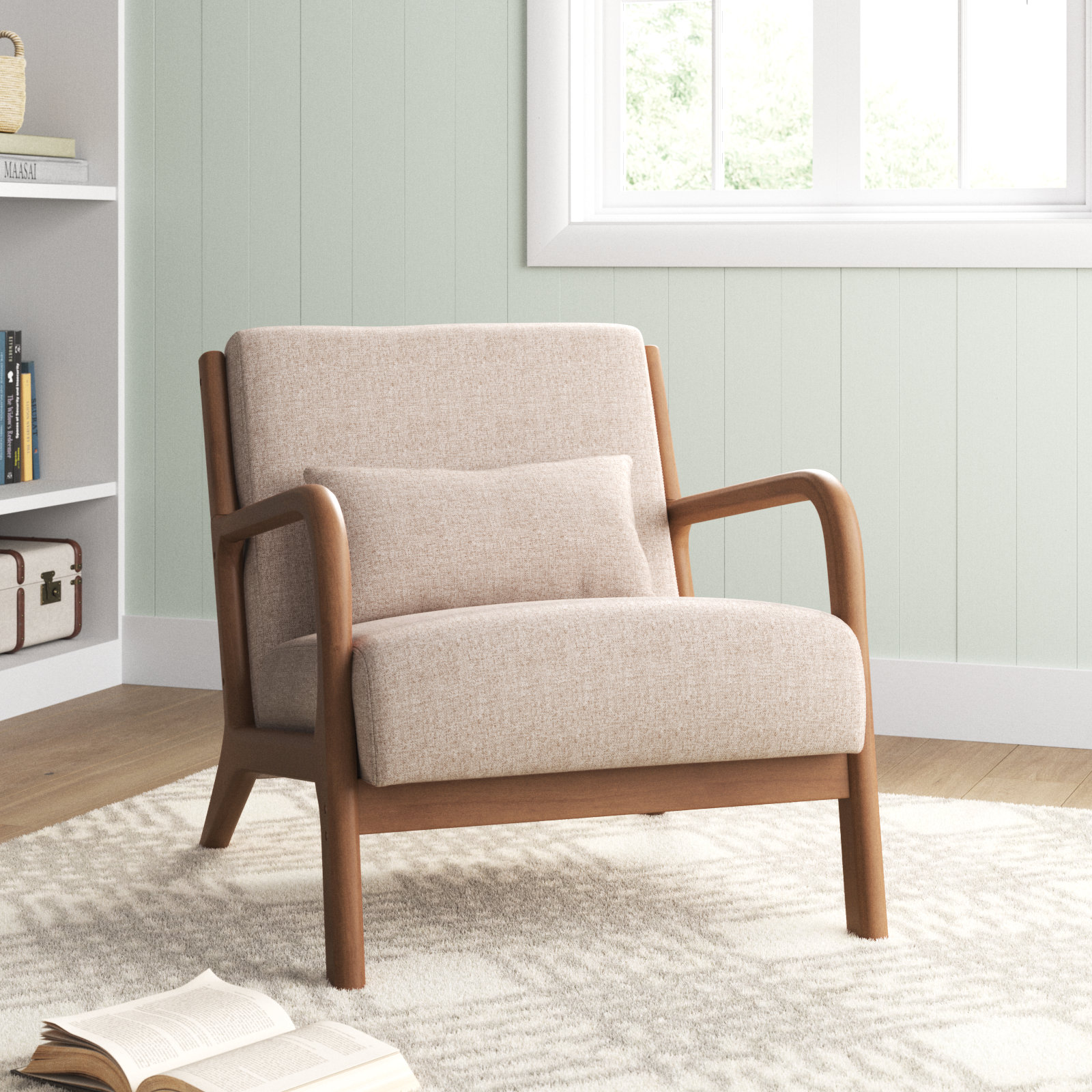 Accent Chair & Storable Ottoman Sherpa Chair w/Storage Ottoman - Plush & Space-Saving Design