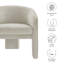 Fauteuil d'appoint rembourré en tissu Greer Boucle-106273814