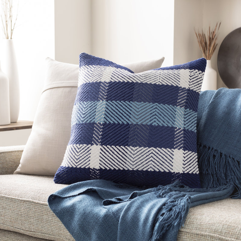 Housse de coussin carré en coton, Duvet, 18 po x 18 po