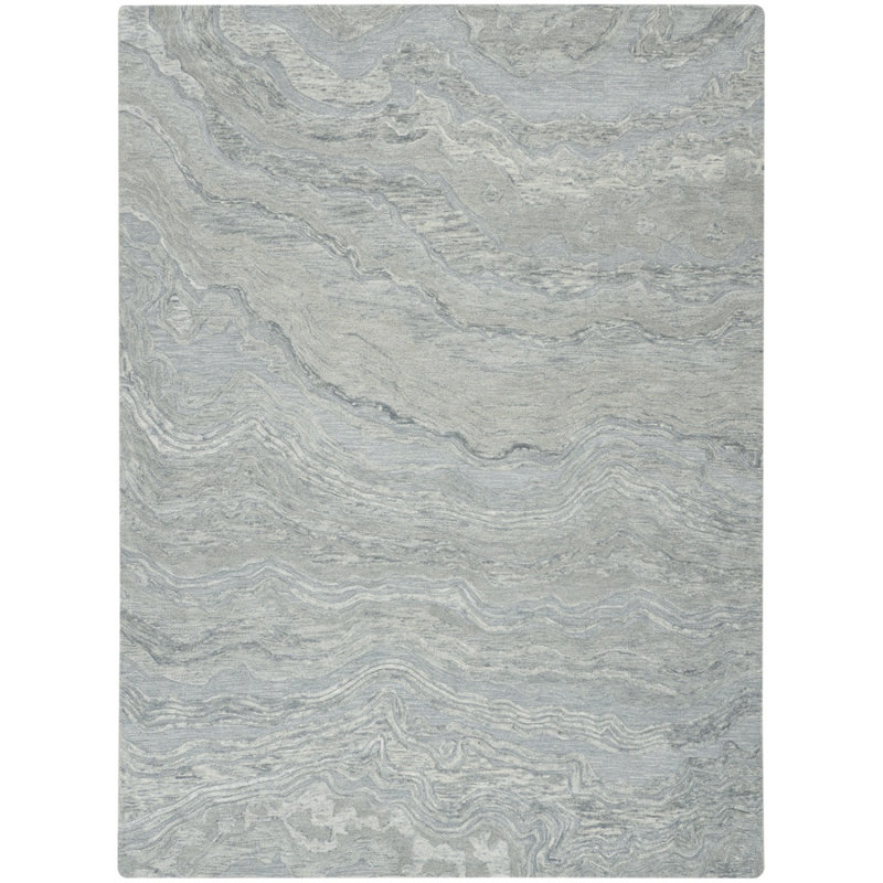 Anthonia Abstract Wool Hand Woven Area Rug, Rectangle 259 x 351 cm