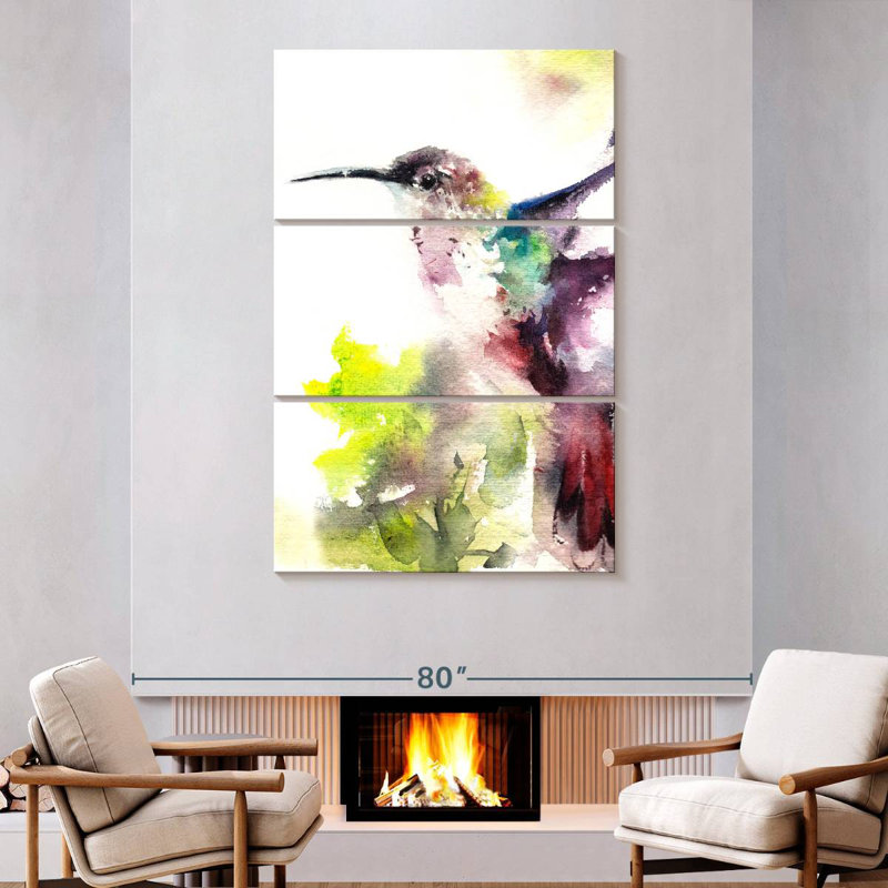 Brampt Hummingbird Hues, 74" H x 48" W