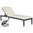Outdoor Acacia Solid Wood Single chaise with Cushions-33394033