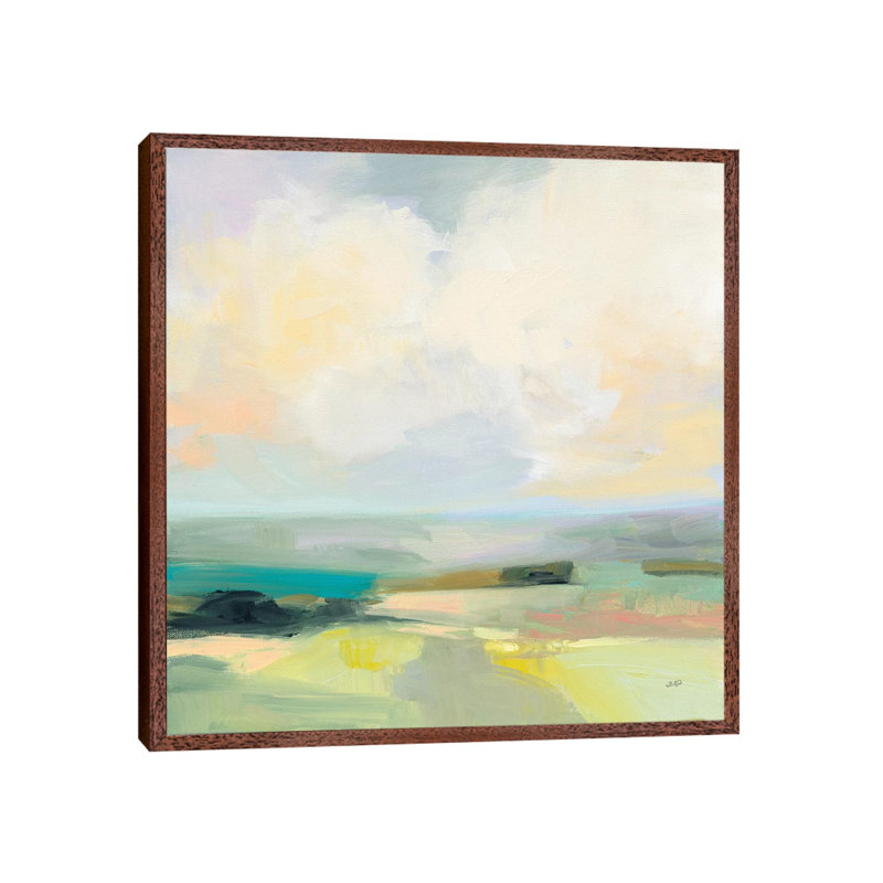 Summer Sky III by Julia Purinton - Print on Canvas, 45.72cm H x 45.72cm W x 3.81cm D, Classic Brown Wood Framed