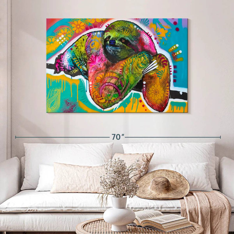 Brampt Colorful Sloth, 32" H x 48" W