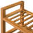Shoe Rack with 3 Shelves Solid Oak Wood 39.4"x10.6"x23.6" Brown