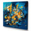 Nitsch bleu et jaune pierre fluide III sur toile-88539667-88539674