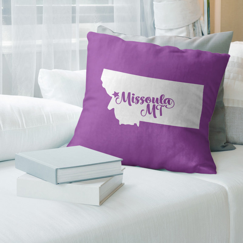 Coussin, Missoula, 26 po x 26 po, Violet