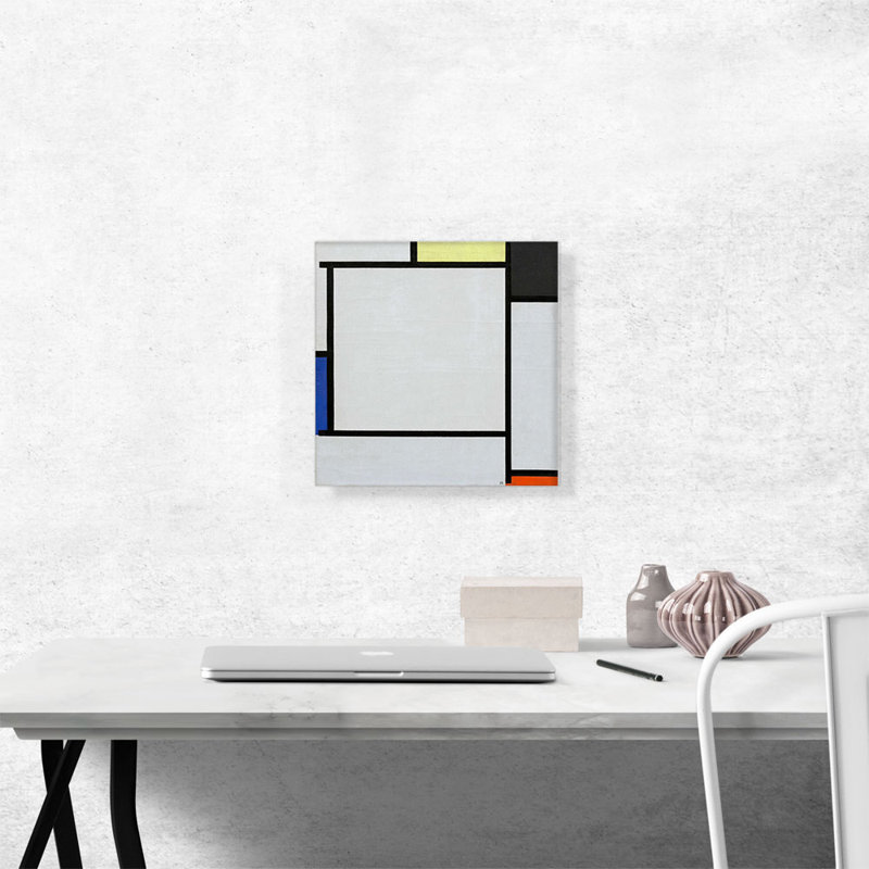 " Tableau 2 1922 " by Piet Mondrian Painting Print, 12" H x 12" W x 0.75" D
