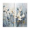 Élégante tranquillité de magnolia blanc et bleu - Décoration murale blanche