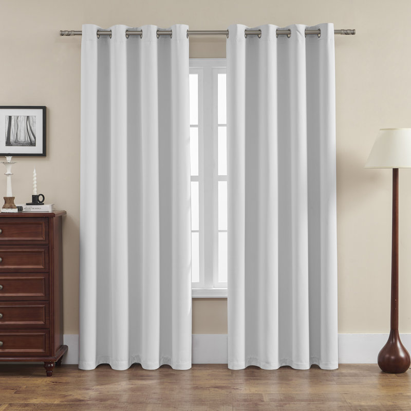 Ensemble de rideaux occultant Utopia Alley Designs, Blanc