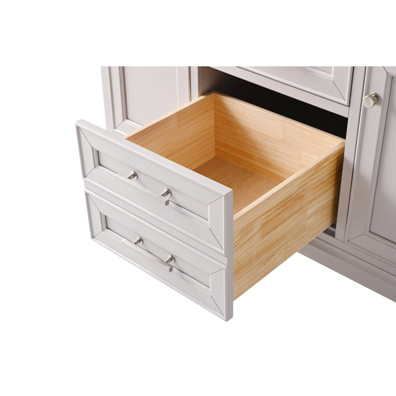 Thompson 48" W Single Vanity, Taupe/Brushed Nickel