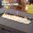 47" Outdoor Rectangular Rattan Propane Gas Fire Pit Table With Lid