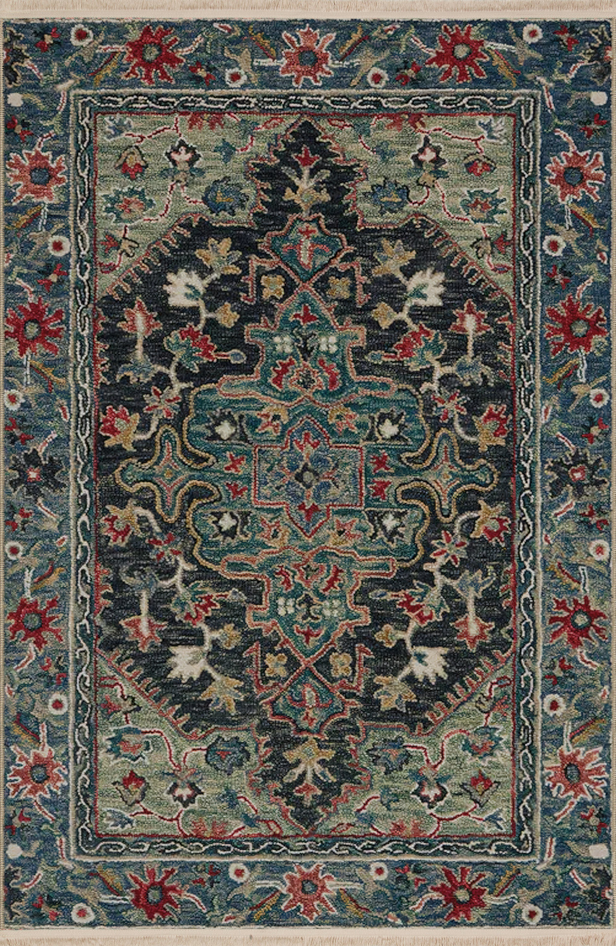 Bloomsbury Market Dark-Toned Multi-Colored Traditional Motif Ethnic ...