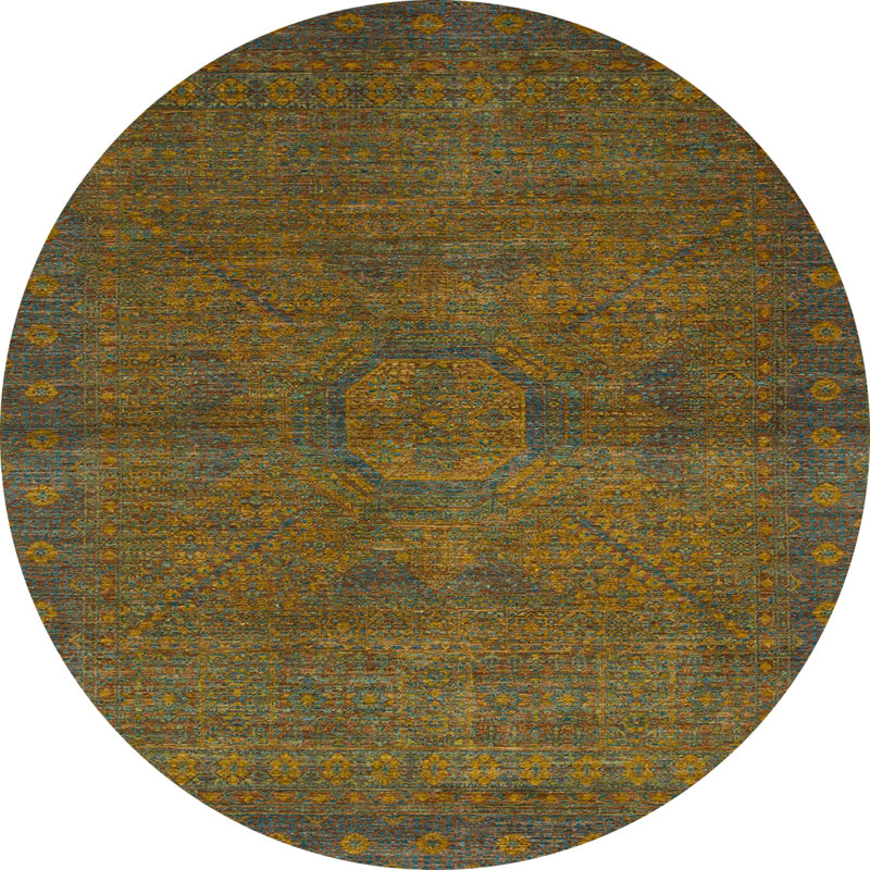 Abstract Indoor Rug, Round 4'