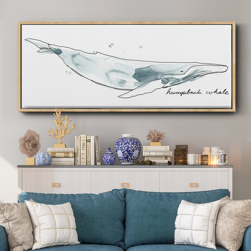 Baleine II - toile encadrée, H 24 po x l 60 po