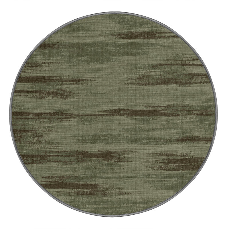 Tapis abstrait lavable à la machine, Rond 3 pi