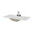 36-Inch White Ceramic Bathroom Sink, Fits 36-Inch Vanity, Pre-Drilled Faucet Holes, Modern Minimalist Design, Durable And Easy To Clean