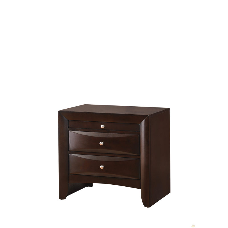 1Pc 2 Drawer Nightstand End Table