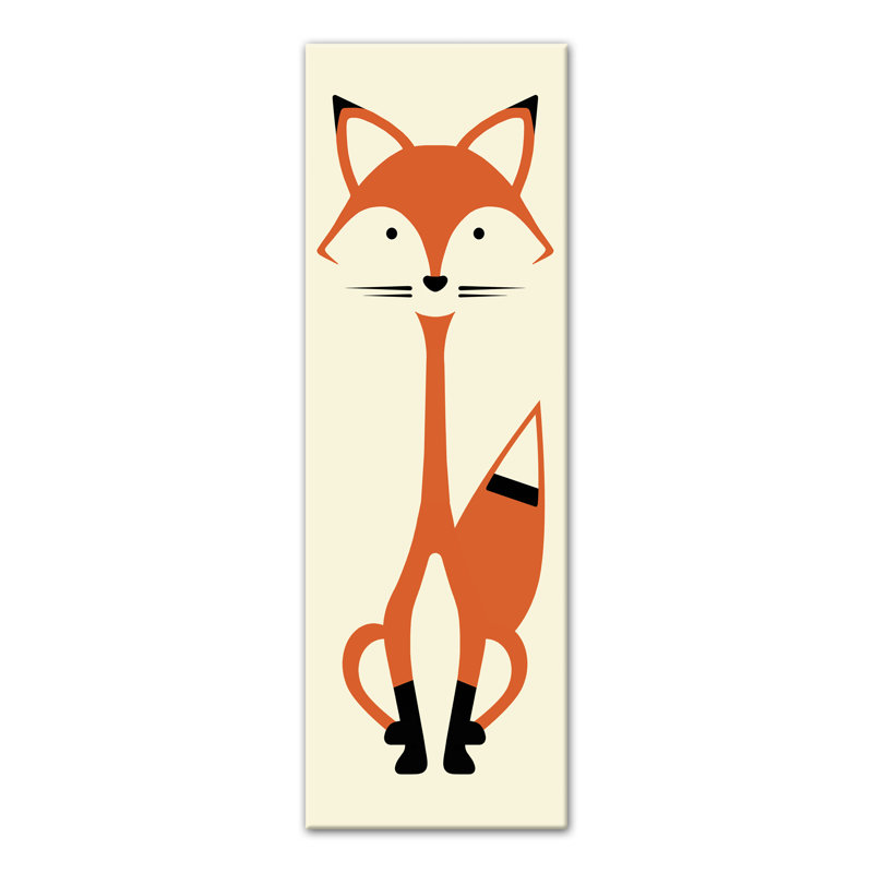 Reproduction d’art sur toile mod Fox, H 36 po x l 12 po x P 1,25 po, Sans cadre