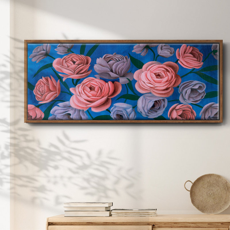 Layered Petals III- Framed Canvas