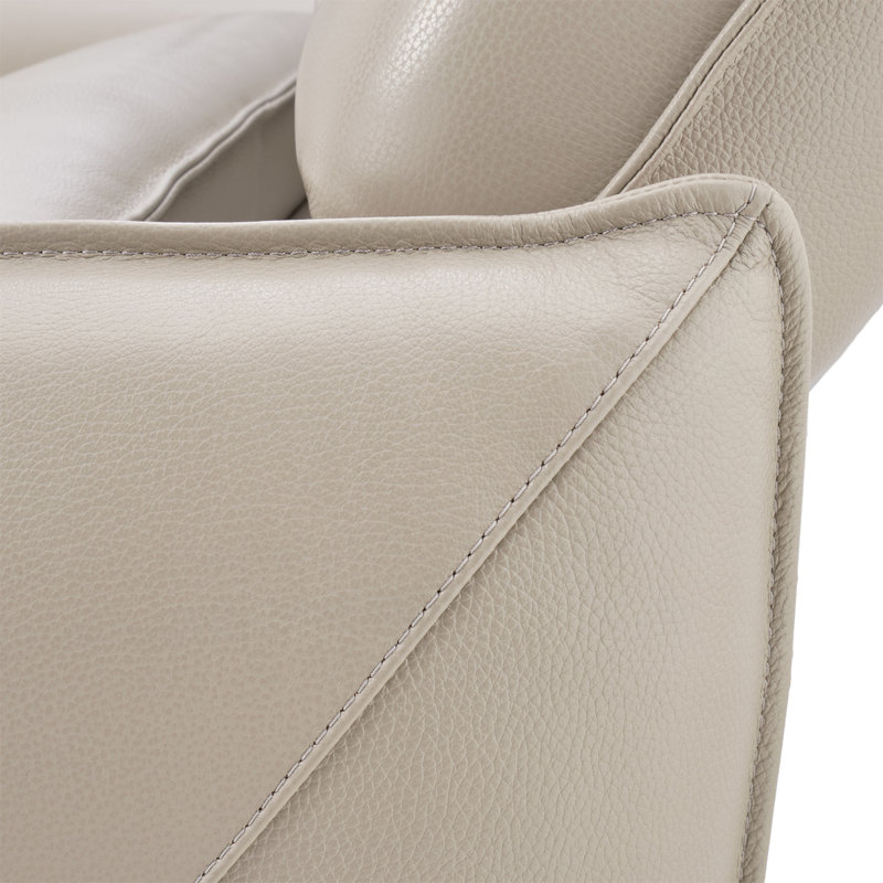 Mia Bella 94.5'' Recessed Arm Reclining Loveseat, Light Gray