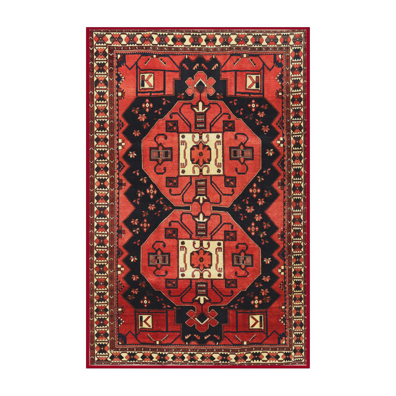 Tapis rouge à motif sud-ouest, Rectangle 2 pi x 4 pi