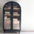 Arched Solid Mango Wood Curio Cabinet With 3 Drawers