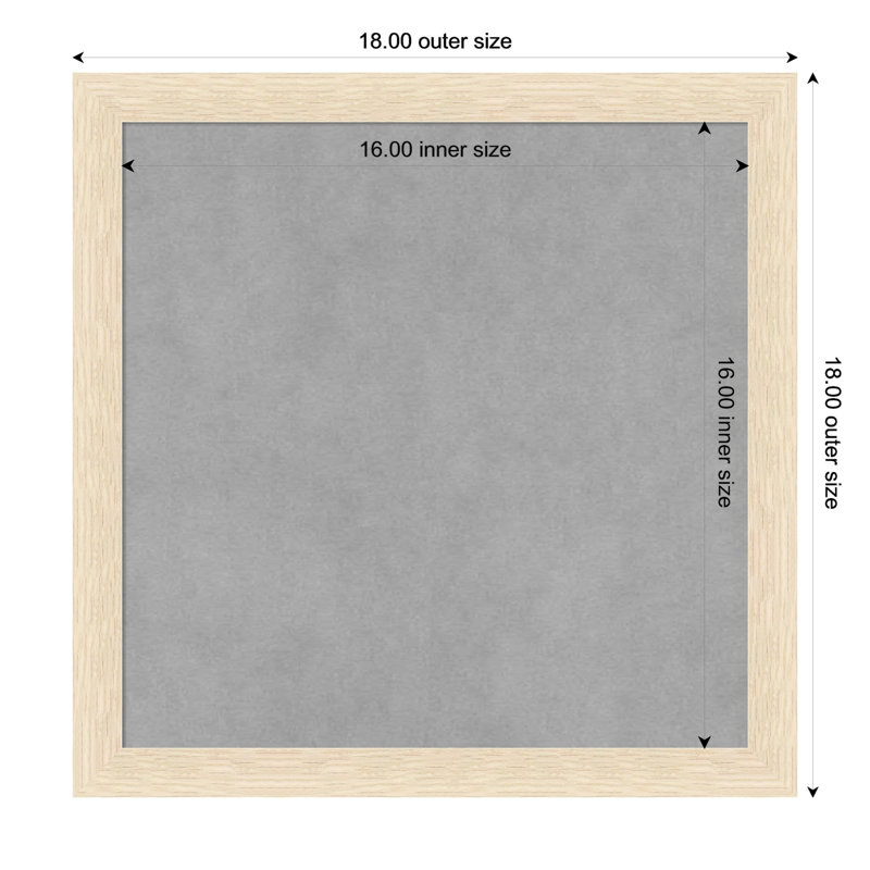 Tableau magnétique encadré Musa Woodgrain, H 18 po x l 18 po