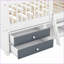 Structure de lit double en bois massif avec rangement et amp; Échelle, blanc - capacité de 600 lb-721974445-721974442