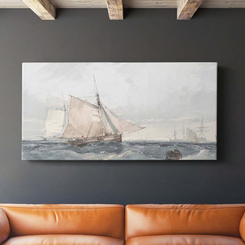 Nautical Series-CCCXXXIV- Gallery Wrapped Canvas -Ready to Hang, 16'' H x 32'' W